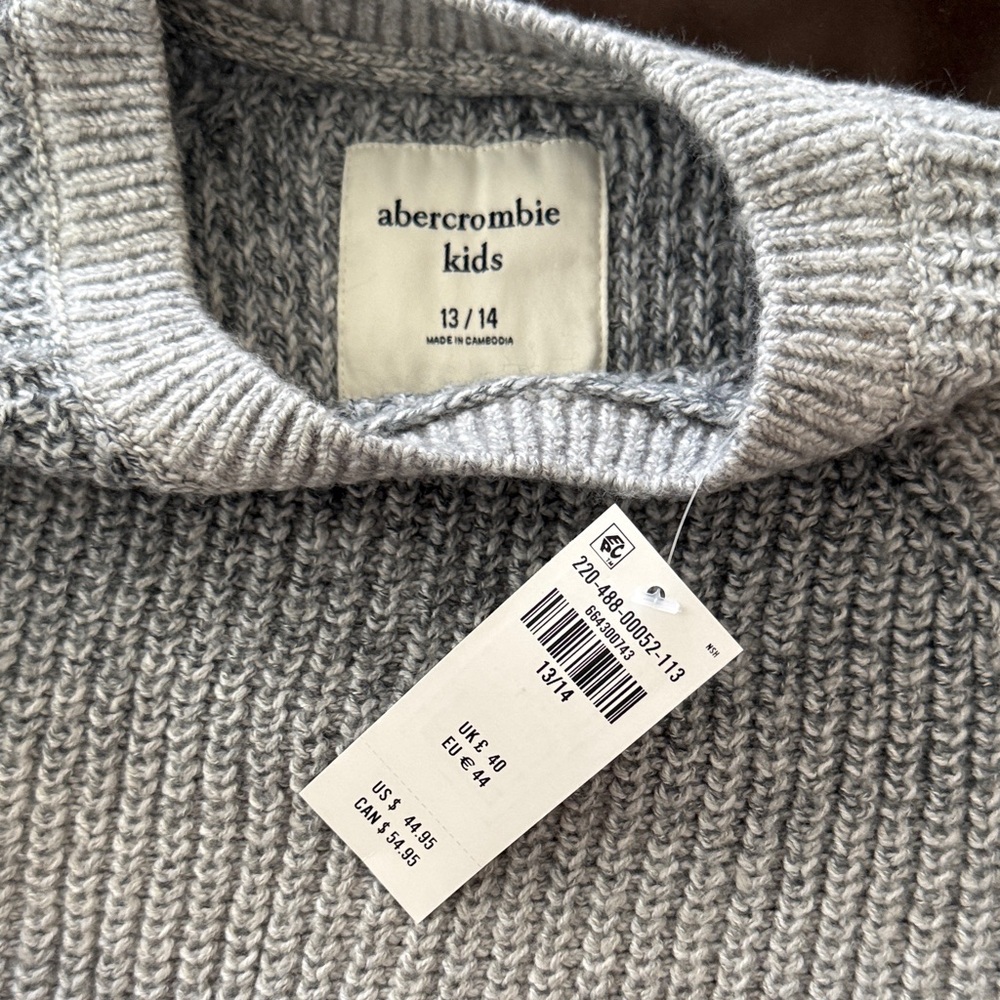 Abercrombie & Fitch Gray Boys Sweater